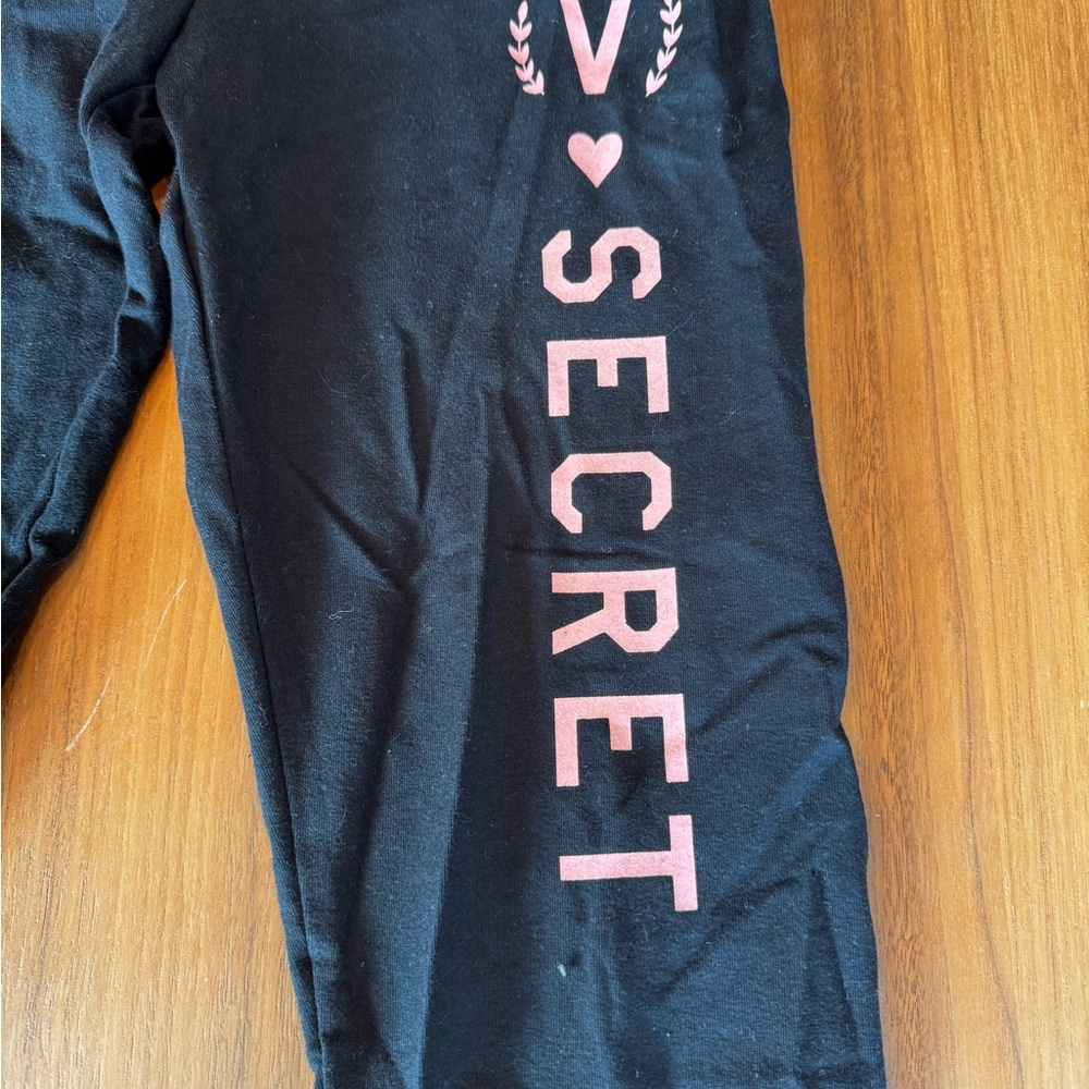 Victoria's Secret Black and Coral Leggings